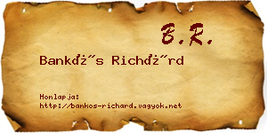 Bankós Richárd névjegykártya