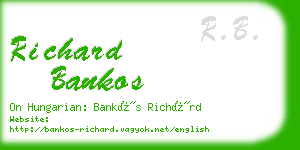 richard bankos business card